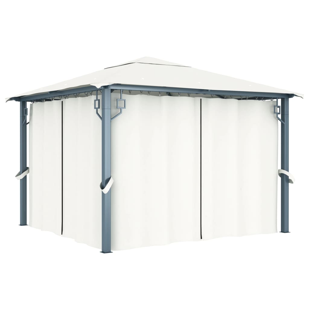 Pavillon Mit Vorhang Aluminium