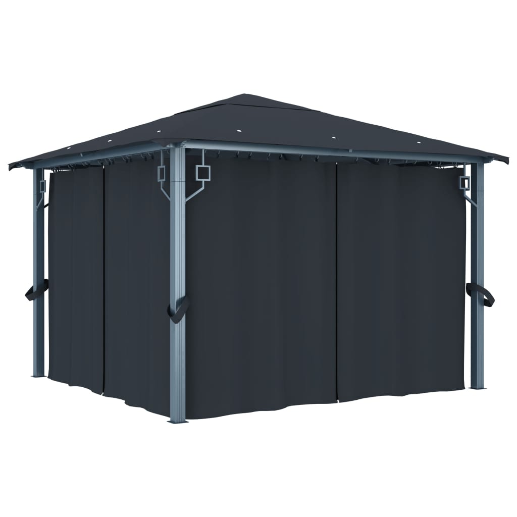 Pavillon Mit Vorhang Aluminium