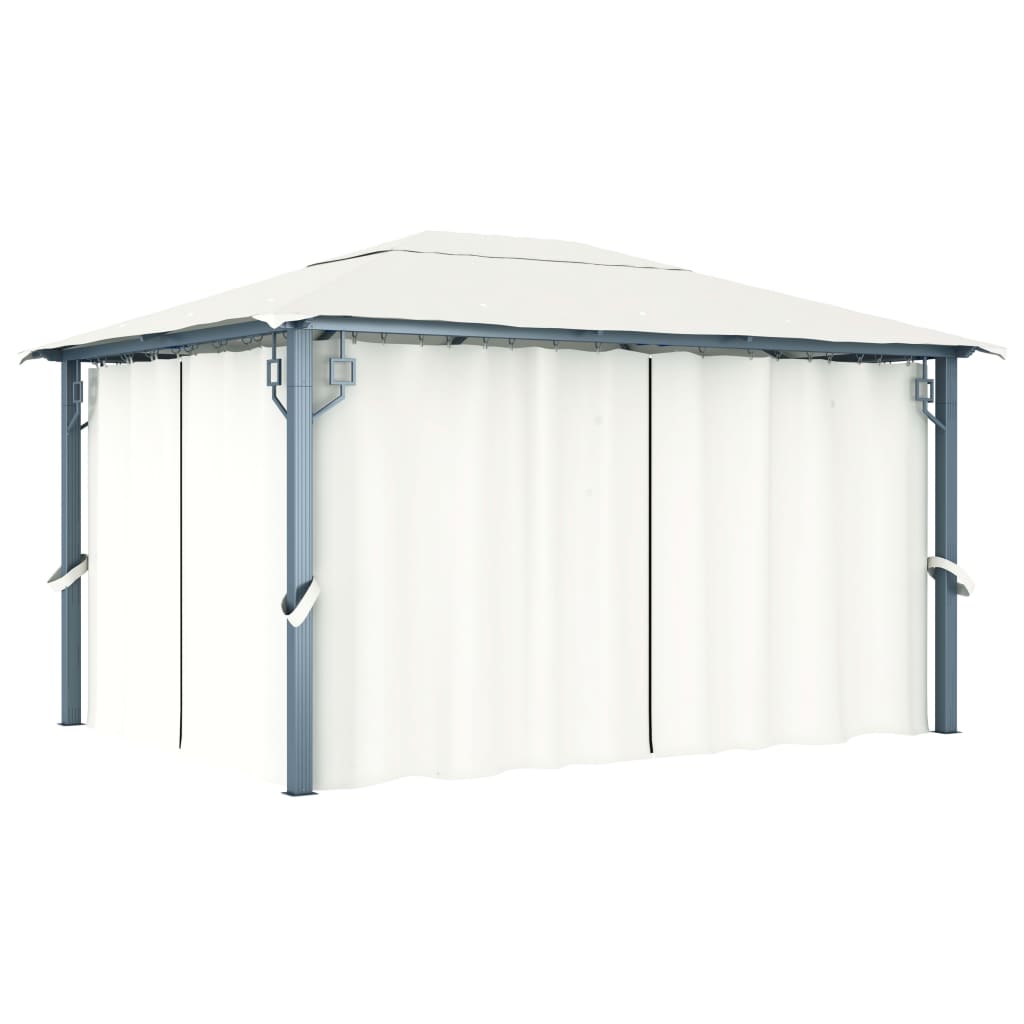 Pavillon Mit Vorhang Aluminium