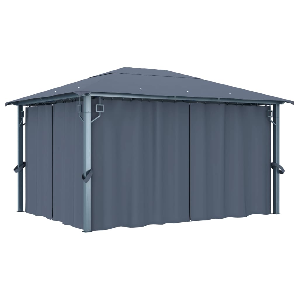 Pavillon Mit Vorhang Aluminium