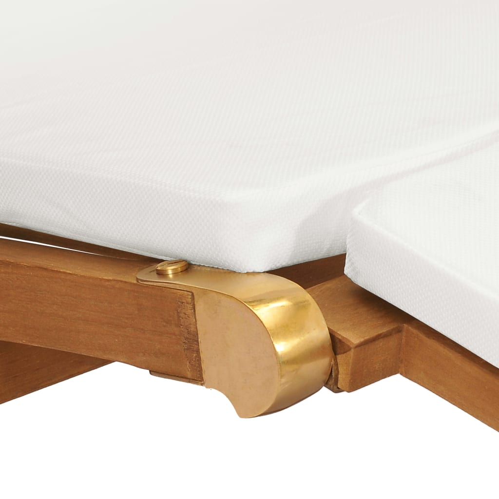 Liegestuhl Mit Auflage Massivholz Teak