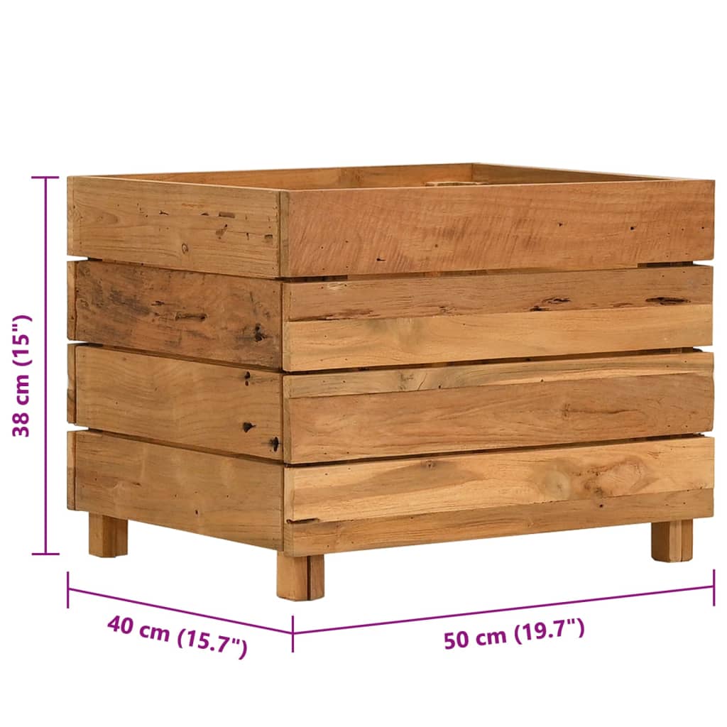 Hochbeet Teak Altholz Und Stahl