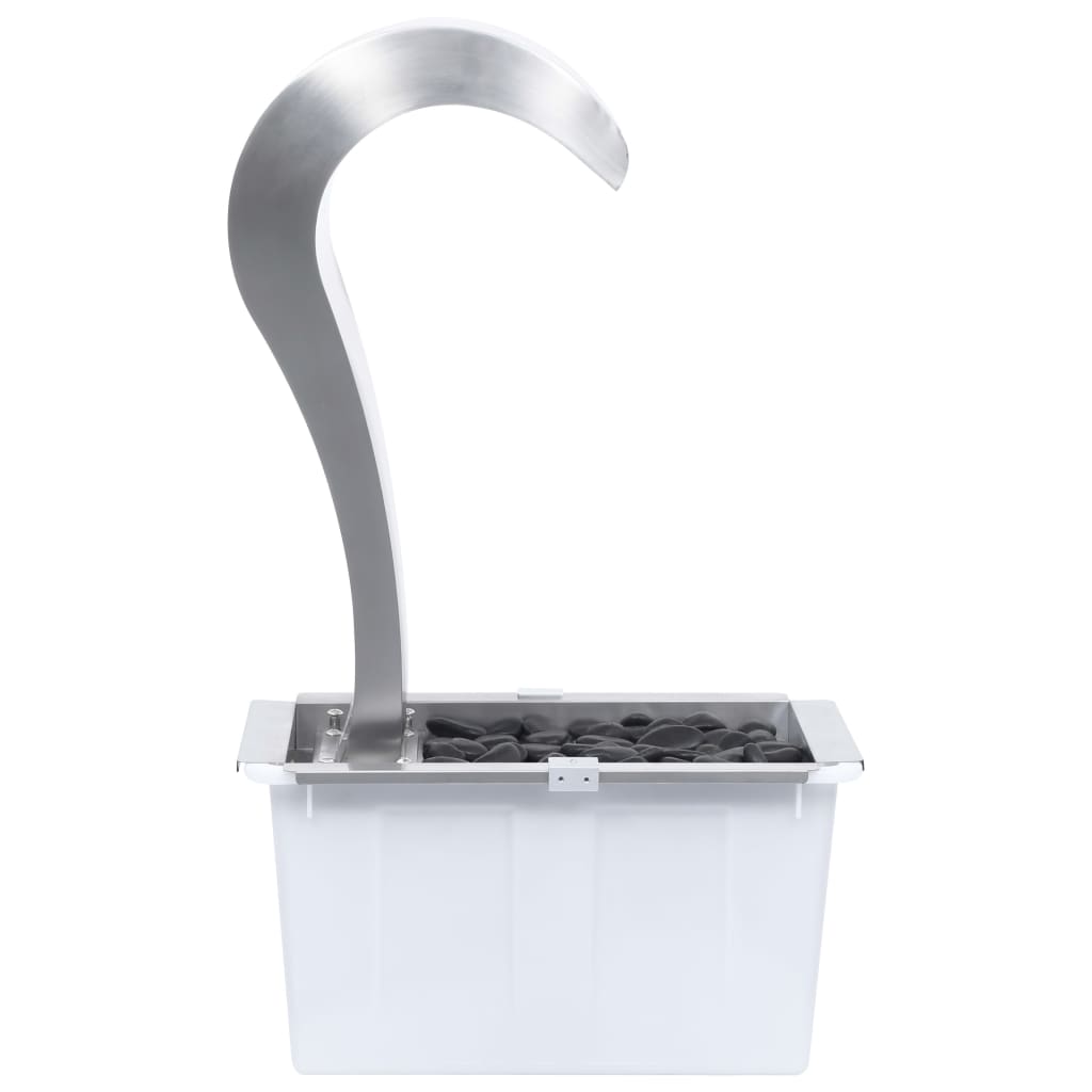 Garten-Wasserfall Silbern 34X49X82 Cm Edelstahl