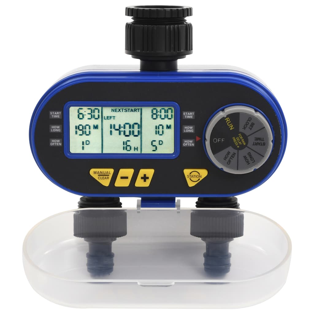 Bewässerungstimer Mit Doppelauslass Automatisch Digital Creme