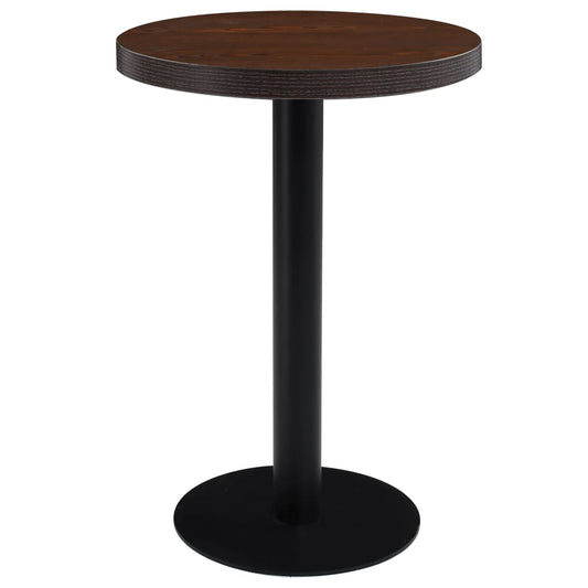 Bistrotisch Dunkelbraun 60 Cm Mdf