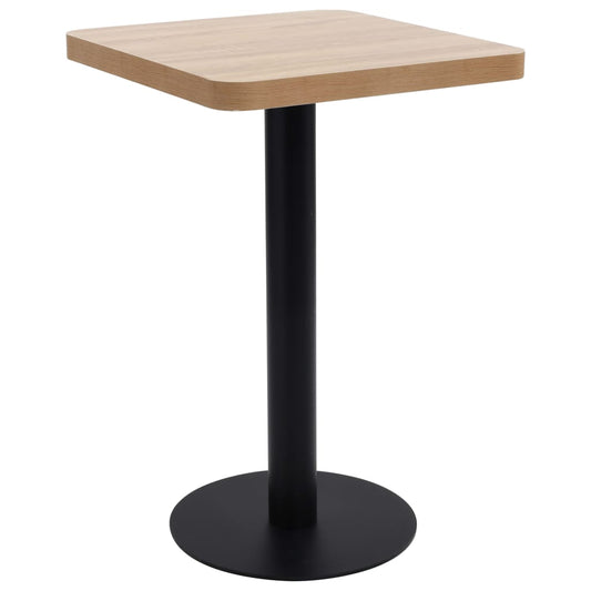 Bistrotisch Hellbraun 50X50 Cm Mdf
