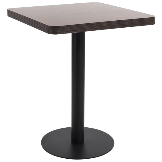 Bistrotisch Dunkelbraun 60X60 Cm Mdf