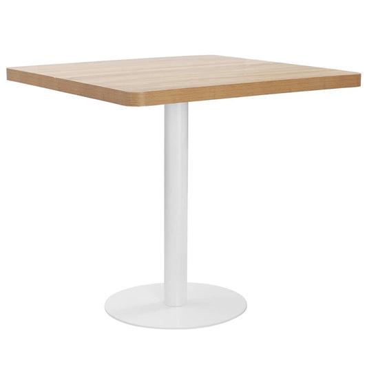 Bistrotisch Hellbraun 80X80 Cm Mdf