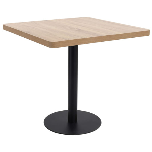 Bistrotisch Hellbraun 80X80 Cm Mdf