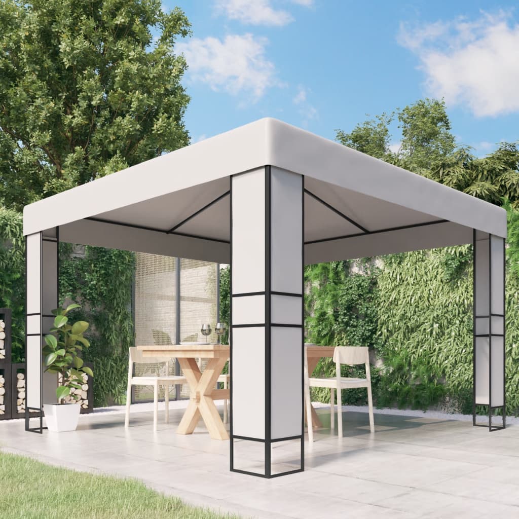 Pavillon Mit Doppeldach 3X3X2,7 M 180 G/M²