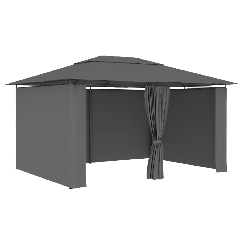 Gartenzelt Mit Vorhängen 4X3 M 180 G/M²