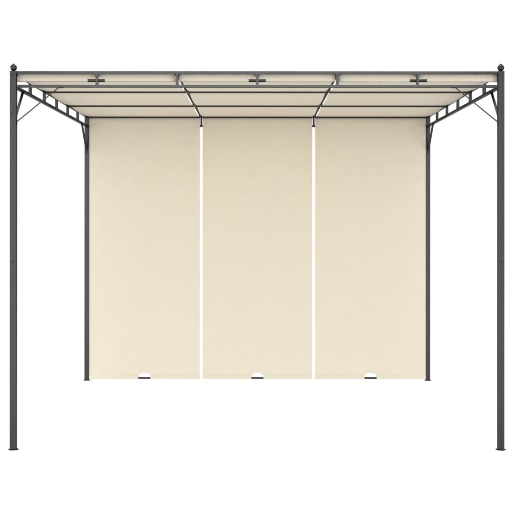 Gartenpavillon Mit Seitenvorhang 3X3X2,25 M