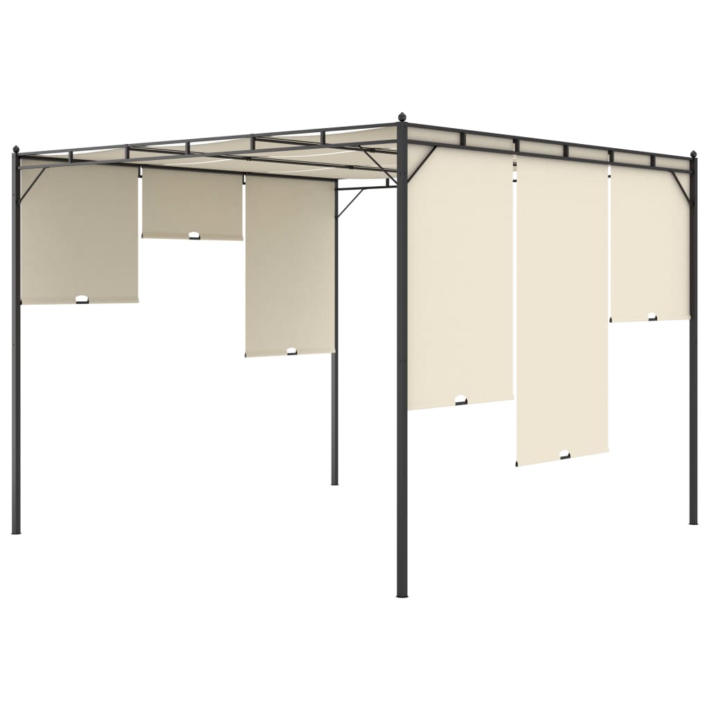 Gartenpavillon Mit Seitenvorhang 3X3X2,25 M