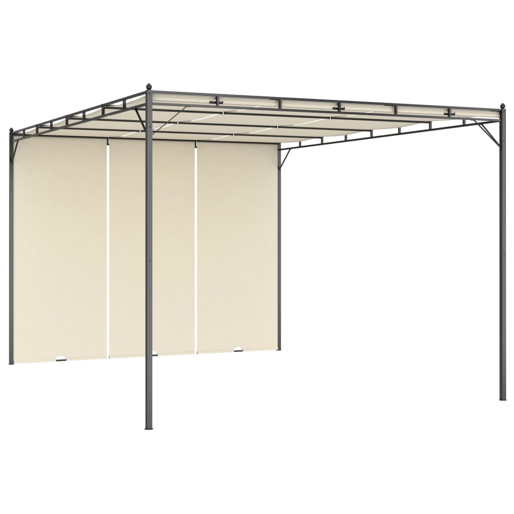 Gartenpavillon Mit Seitenvorhang 3X3X2,25 M
