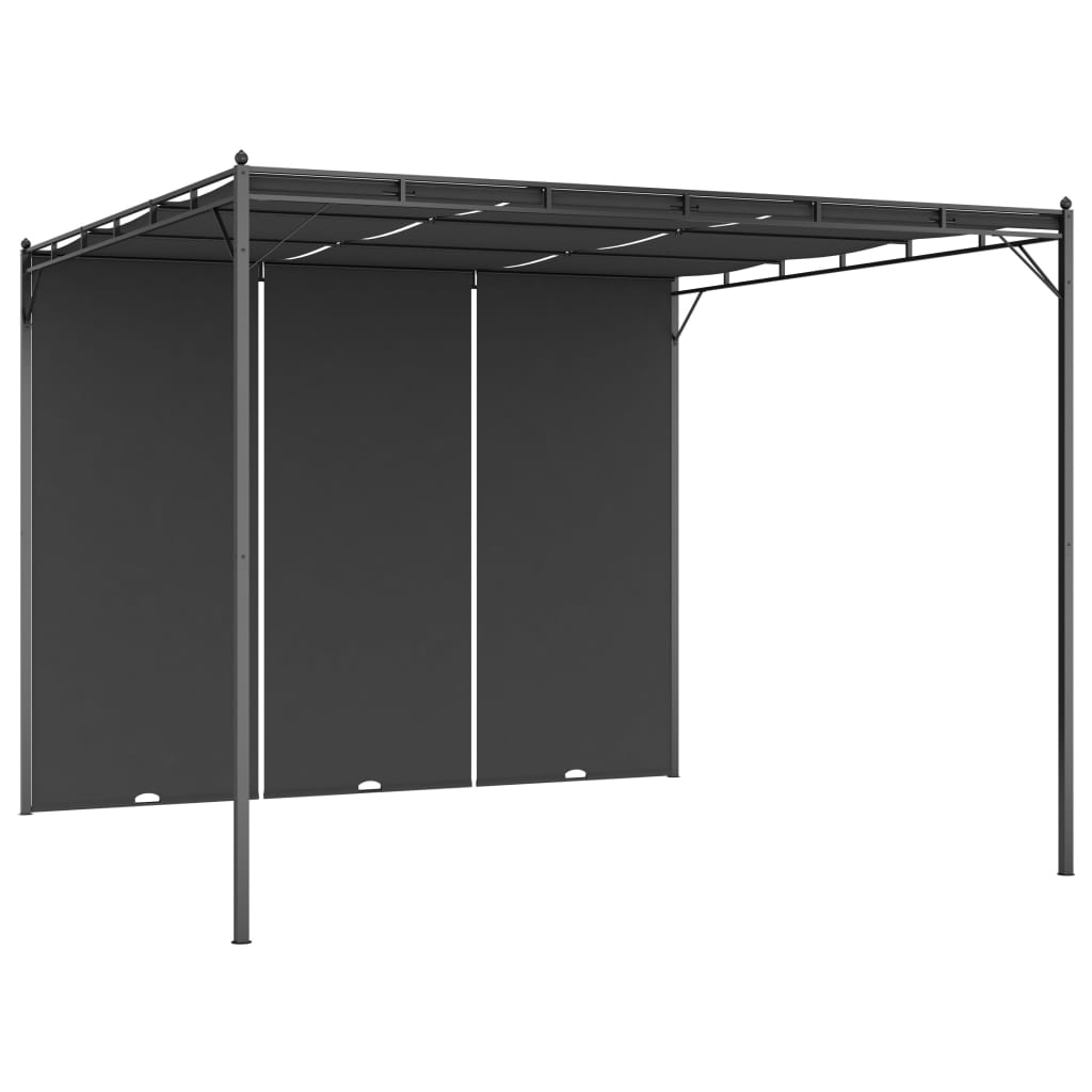 Gartenpavillon Mit Seitenvorhang 3X3X2,25 M