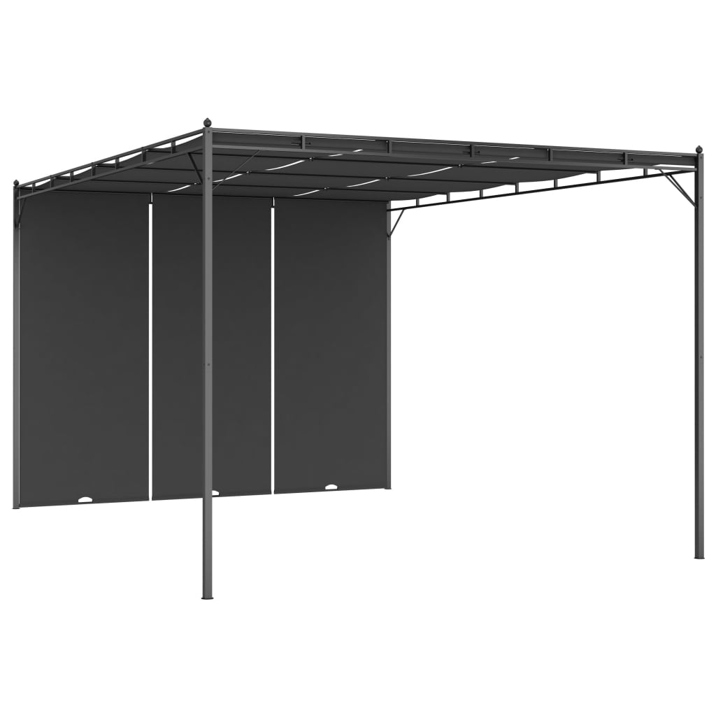 Gartenpavillon Mit Seitenvorhang 3X3X2,25 M