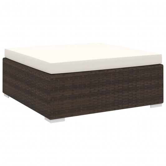 Modular-Fußhocker Mit Kissen Poly Rattan
