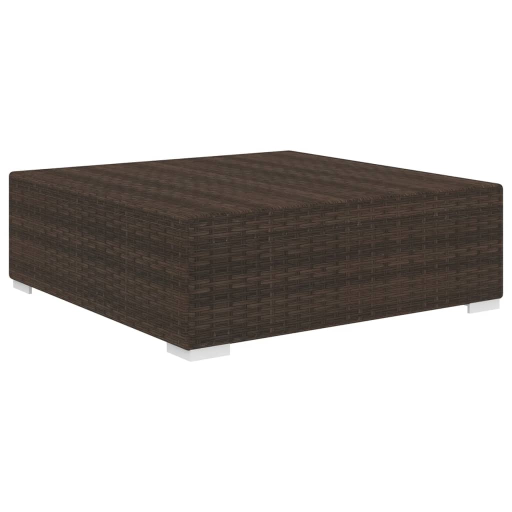 Modular-Fußhocker Mit Kissen Poly Rattan