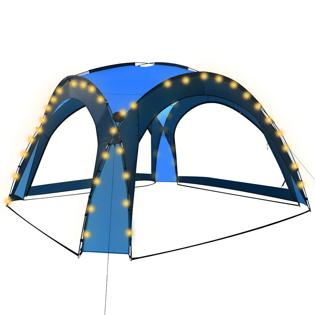 Partyzelt Mit Led Und 4 Seitenwänden 3,6X3,6X2,3 M