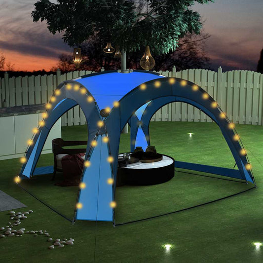Partyzelt Mit Led Und 4 Seitenwänden 3,6X3,6X2,3 M