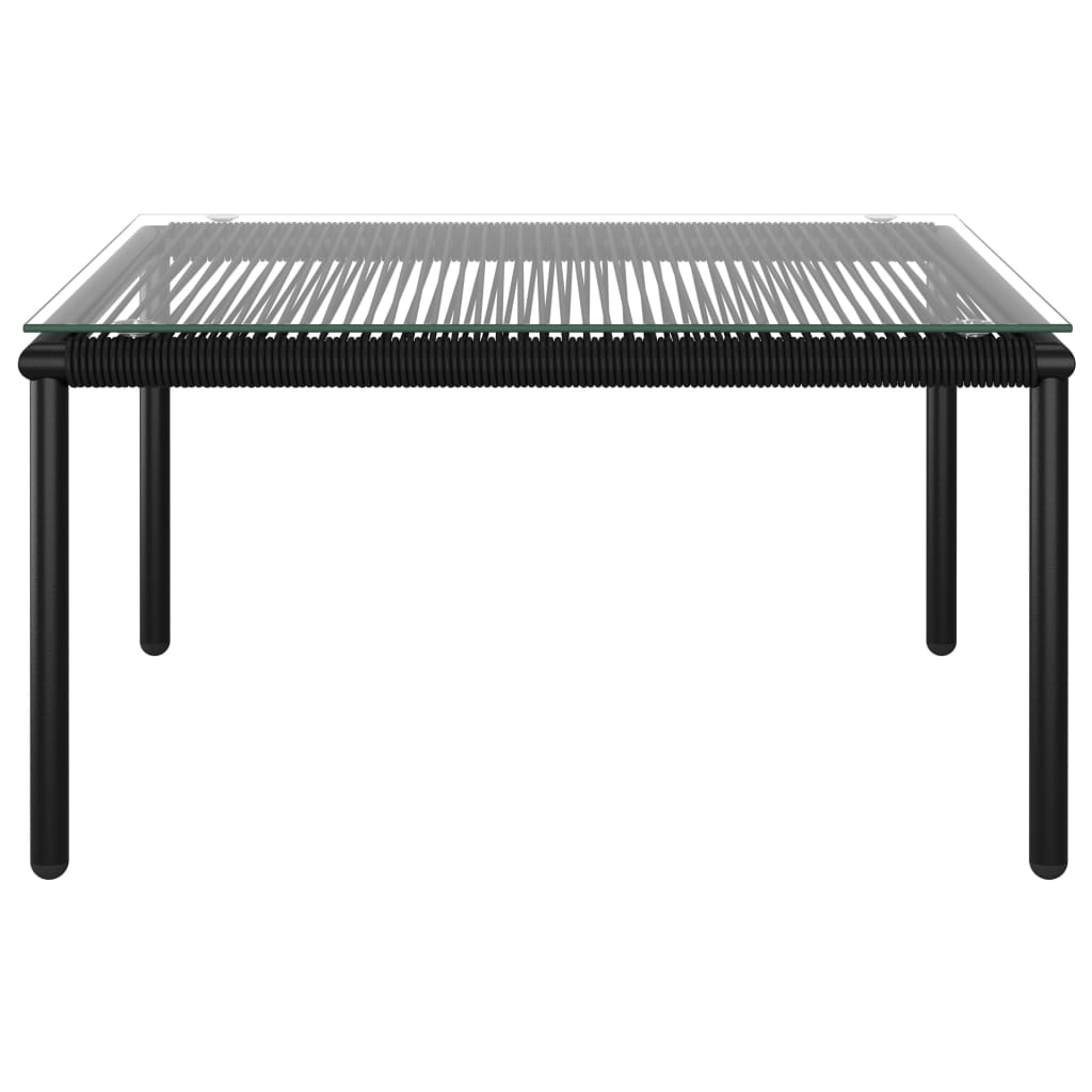 6-Tlg. Garten-Lounge-Set Mit Auflagen Schwarz Pvc