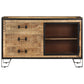 Sideboard 100×31×60 Cm Raues Mango-Massivholz