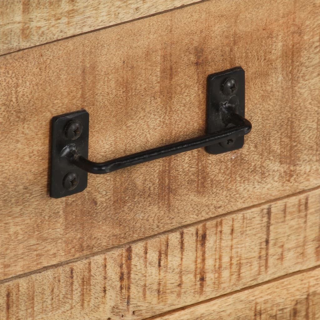 Sideboard 100×31×60 Cm Raues Mango-Massivholz