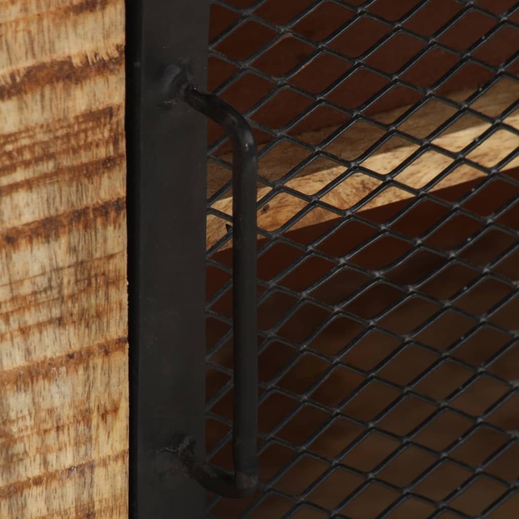 Sideboard 100×31×60 Cm Raues Mango-Massivholz