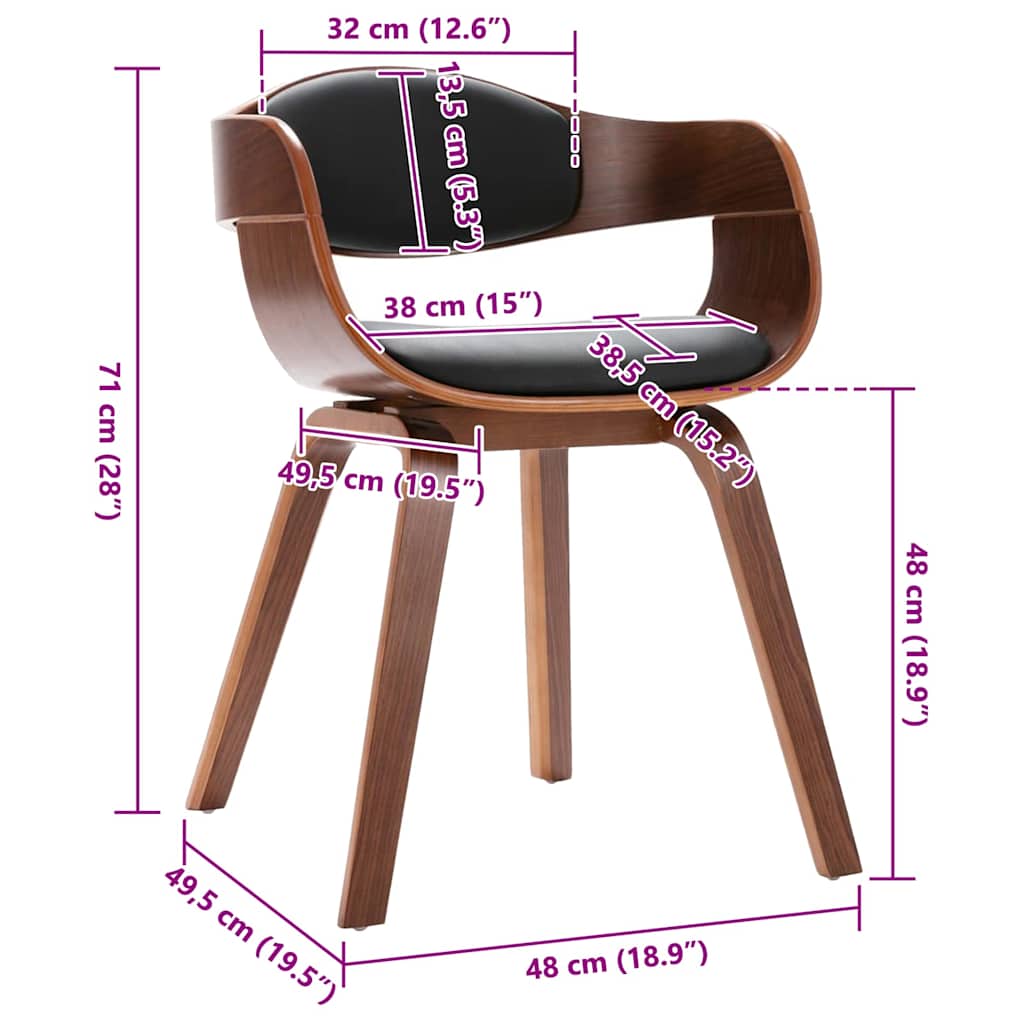 Esszimmerstühle 2 Stk. Bugholz Und Kunstleder