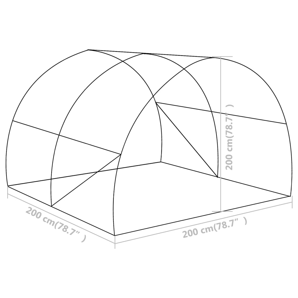 Gewächshaus 4 M² 2X2X2 M