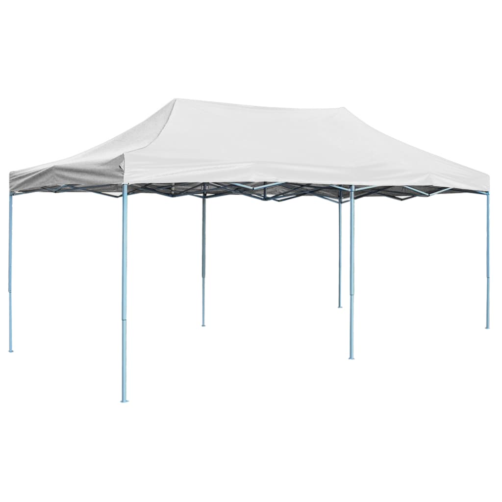 Profi-Partyzelt Faltbar 3 X 6 M Stahl Weiß