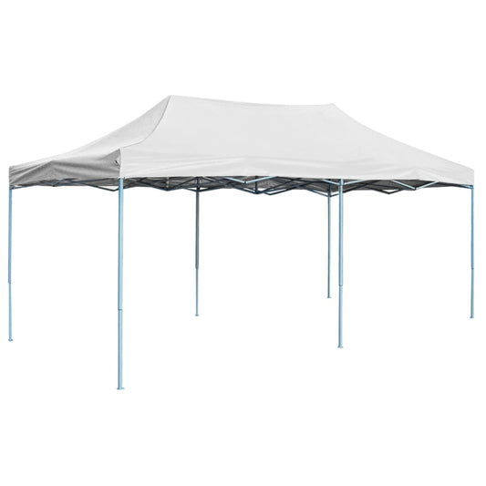 Profi-Partyzelt Faltbar 3 X 6 M Stahl Weiß
