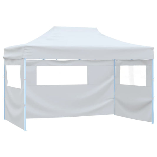 Partyzelt Faltbar Mit 3 Seitenteilen 291X413X315 Cm Weiß