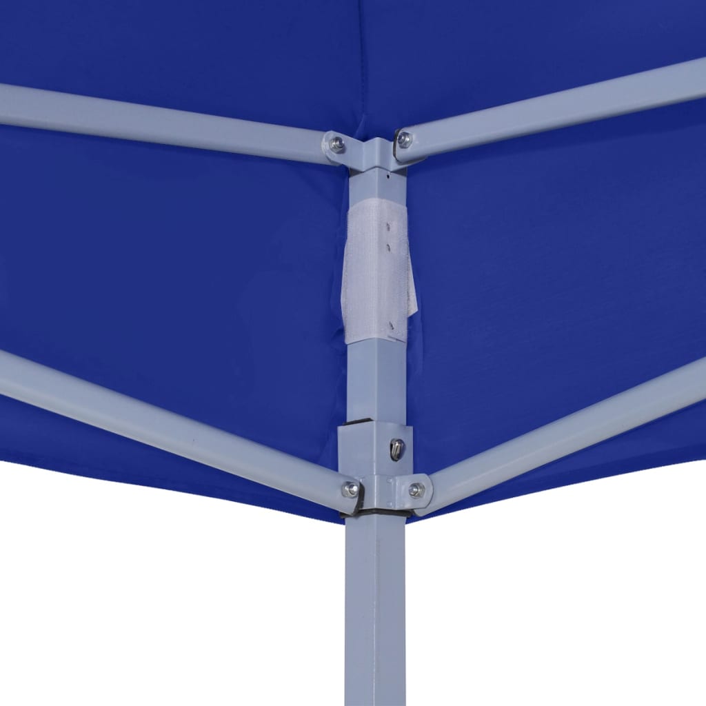 Profi-Partyzelt Faltbar 2×2 M Stahl Blau