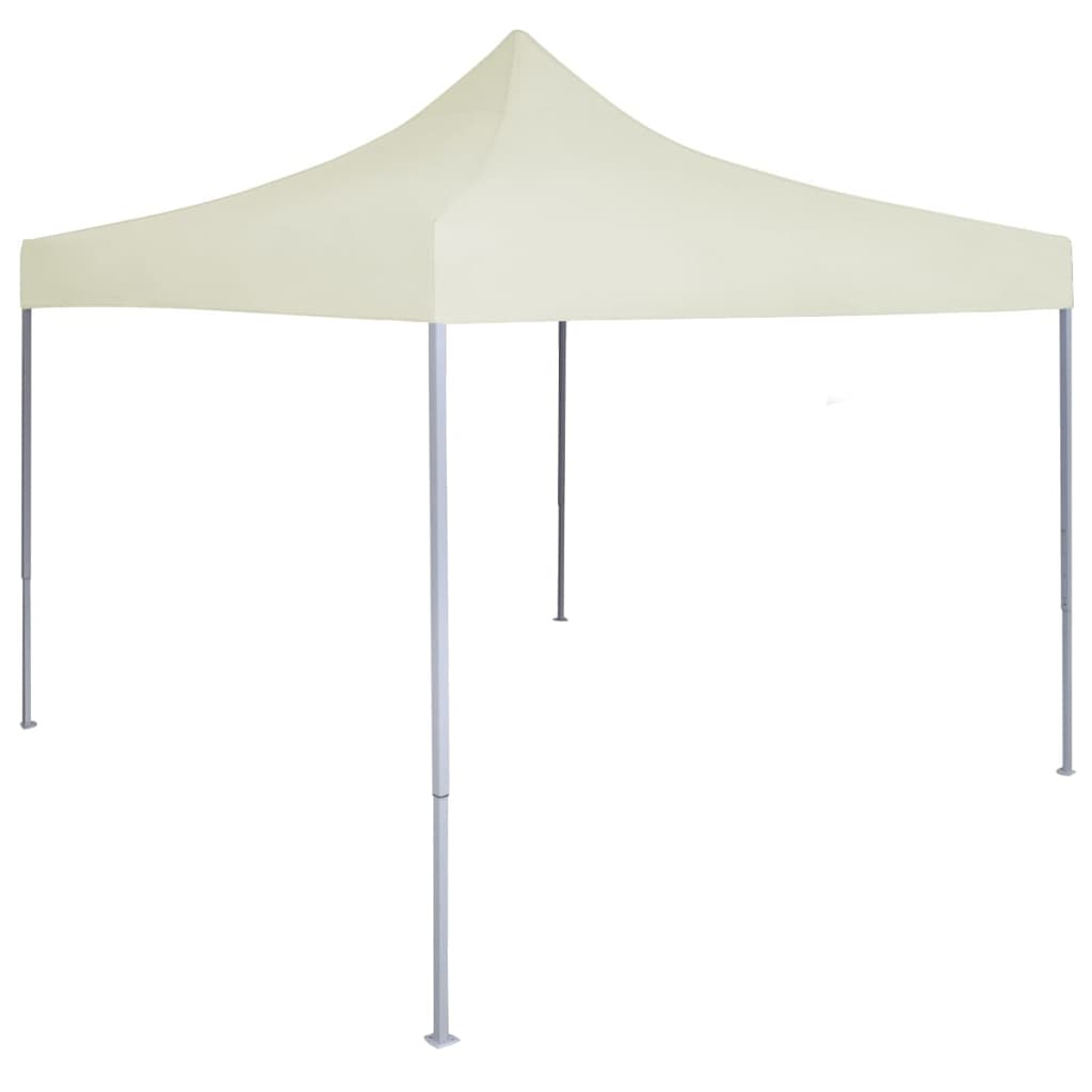 Profi-Partyzelt Faltbar 2×2 M Stahl Creme