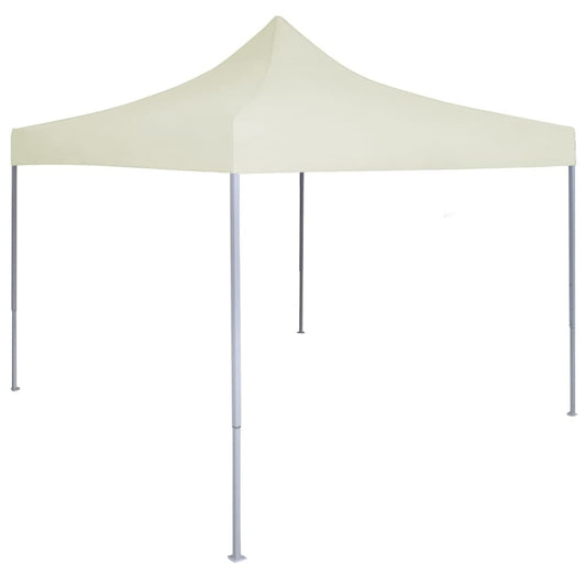 Profi-Partyzelt Faltbar 2×2 M Stahl Creme
