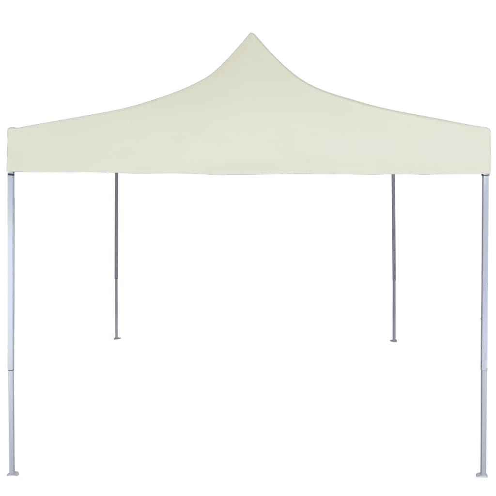 Profi-Partyzelt Faltbar 2×2 M Stahl Creme