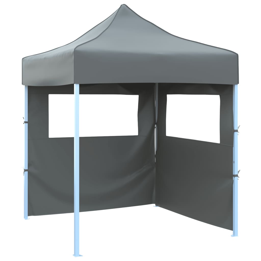 Profi-Partyzelt Faltbar 2×2 M Stahl Anthrazit