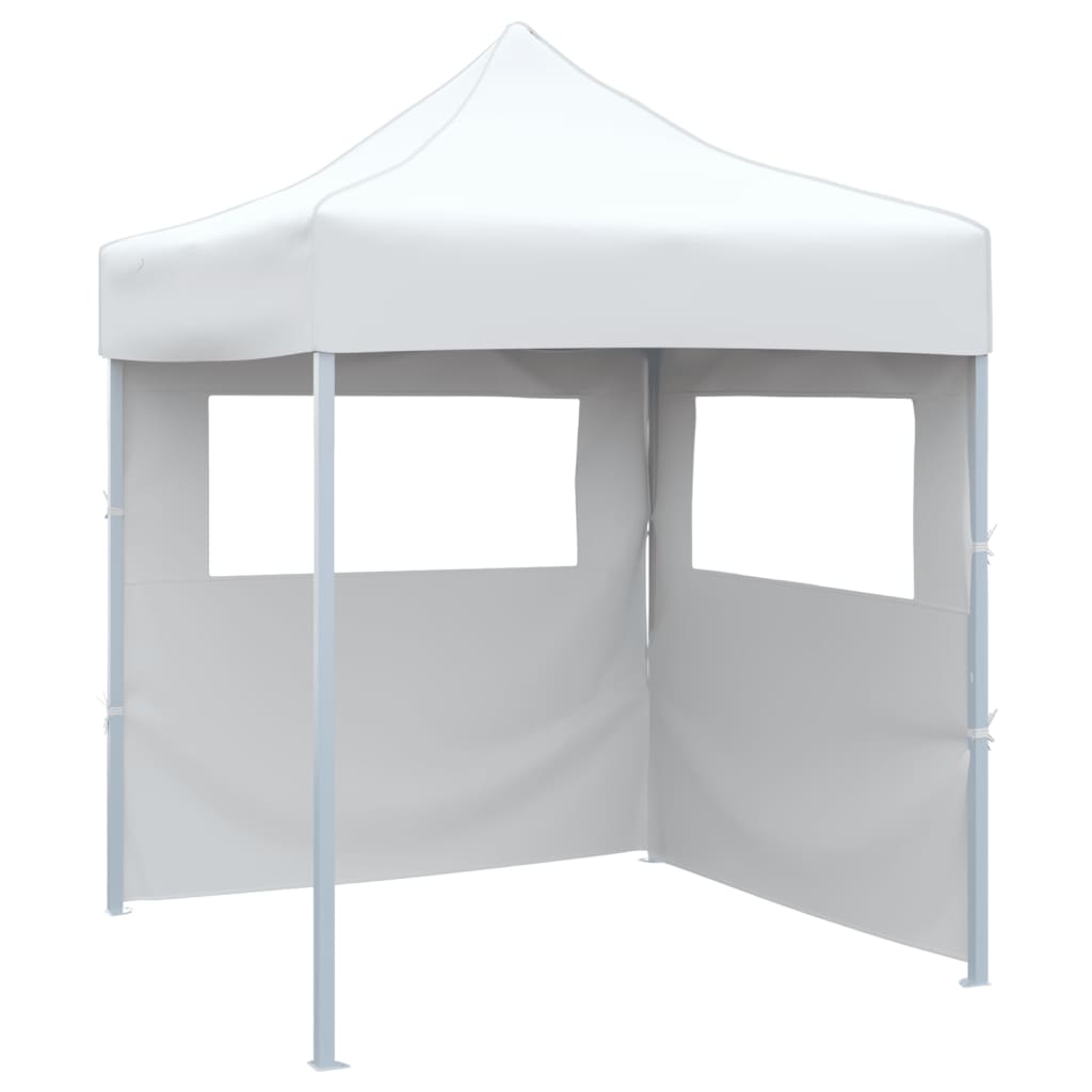 Profi-Partyzelt Faltbar 2×2 M Stahl Weiß