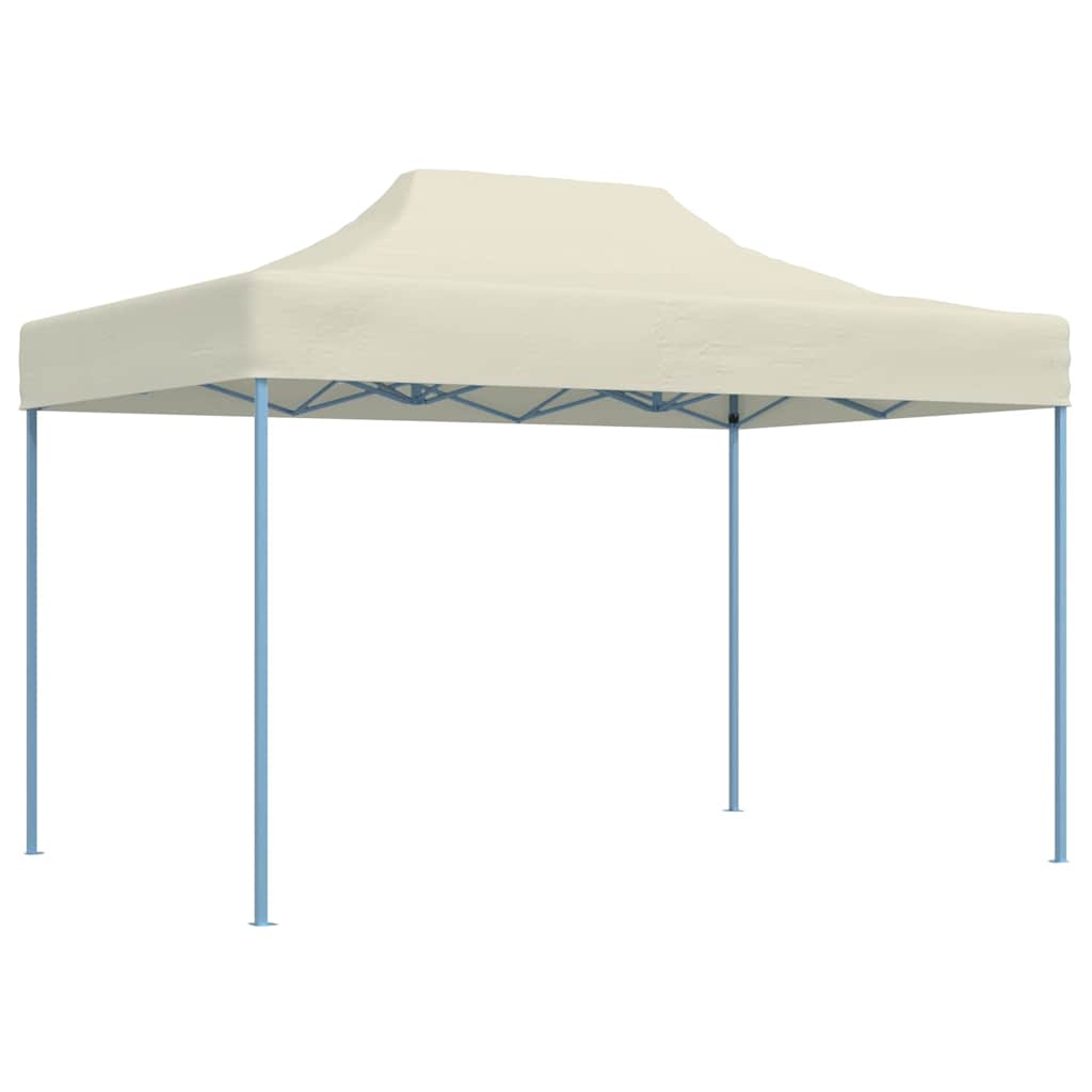 Profi-Partyzelt Faltbar 3×4 M Stahl Creme