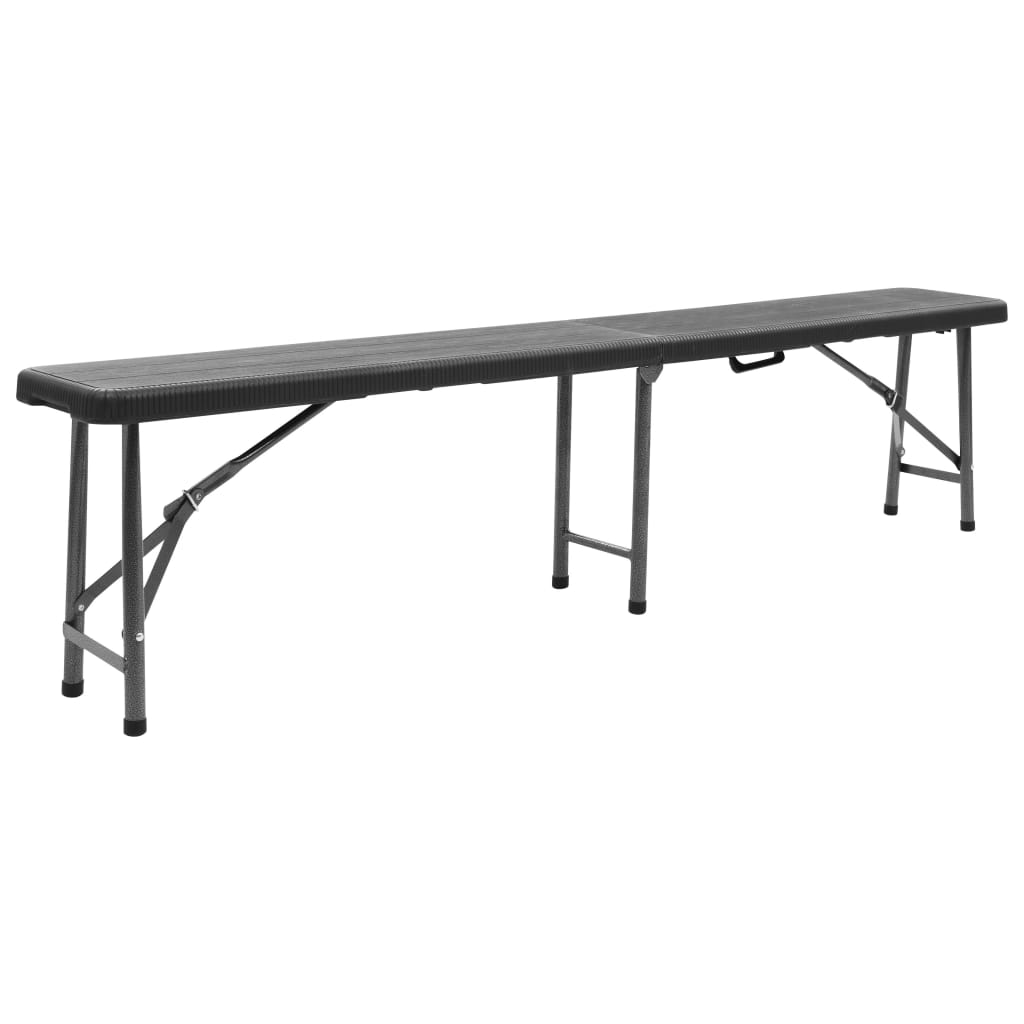 Klappbare Gartenbänke 2 Stk. 180 Cm Hdpe