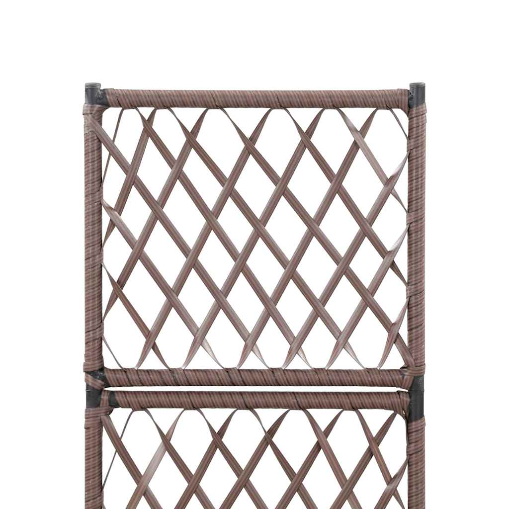 Hochbeet Mit Rankgitter 1 Topf Poly Rattan Braun