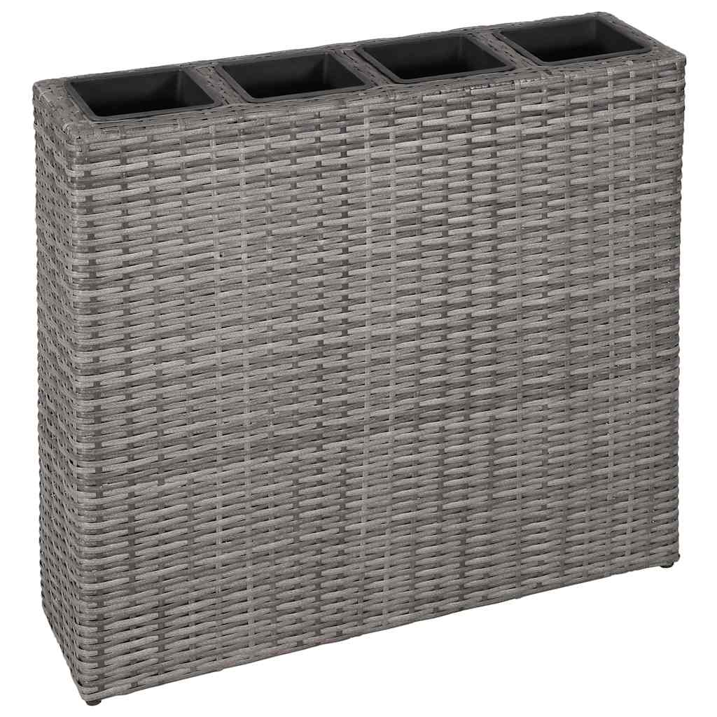 Garten-Hochbeet Mit 4 Töpfen 2 Stk. Poly Rattan
