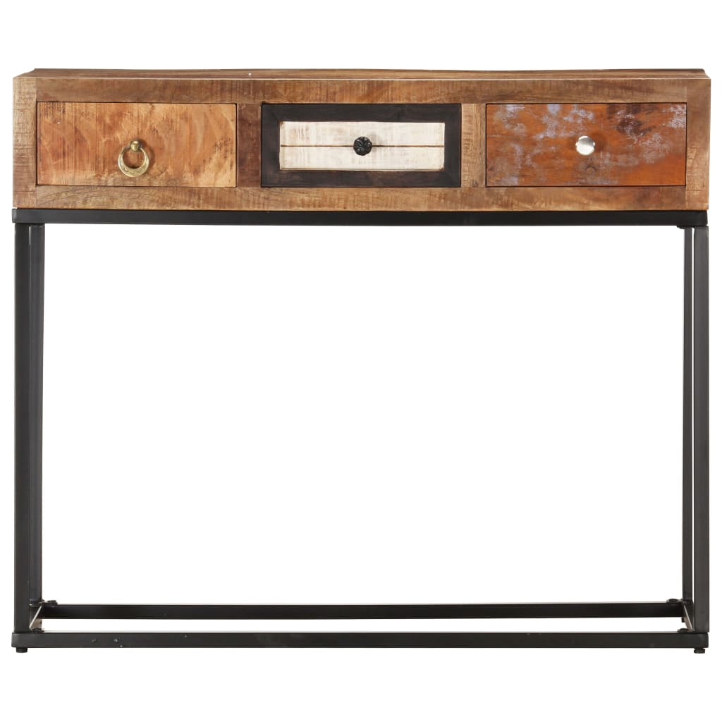 Konsolentisch Golden 90X30X75 Cm Altholz Massiv