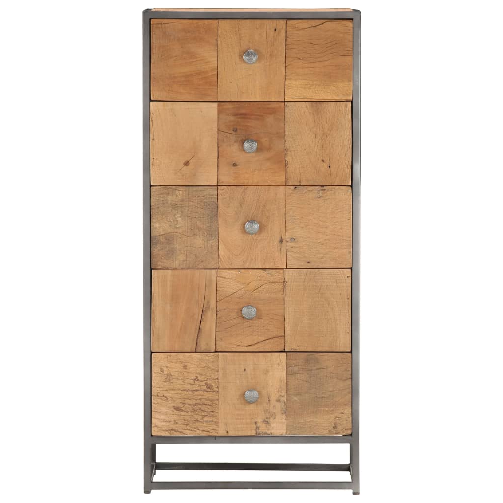 Highboard Mit Schubladen 45X30X100 Cm Altholz Massiv