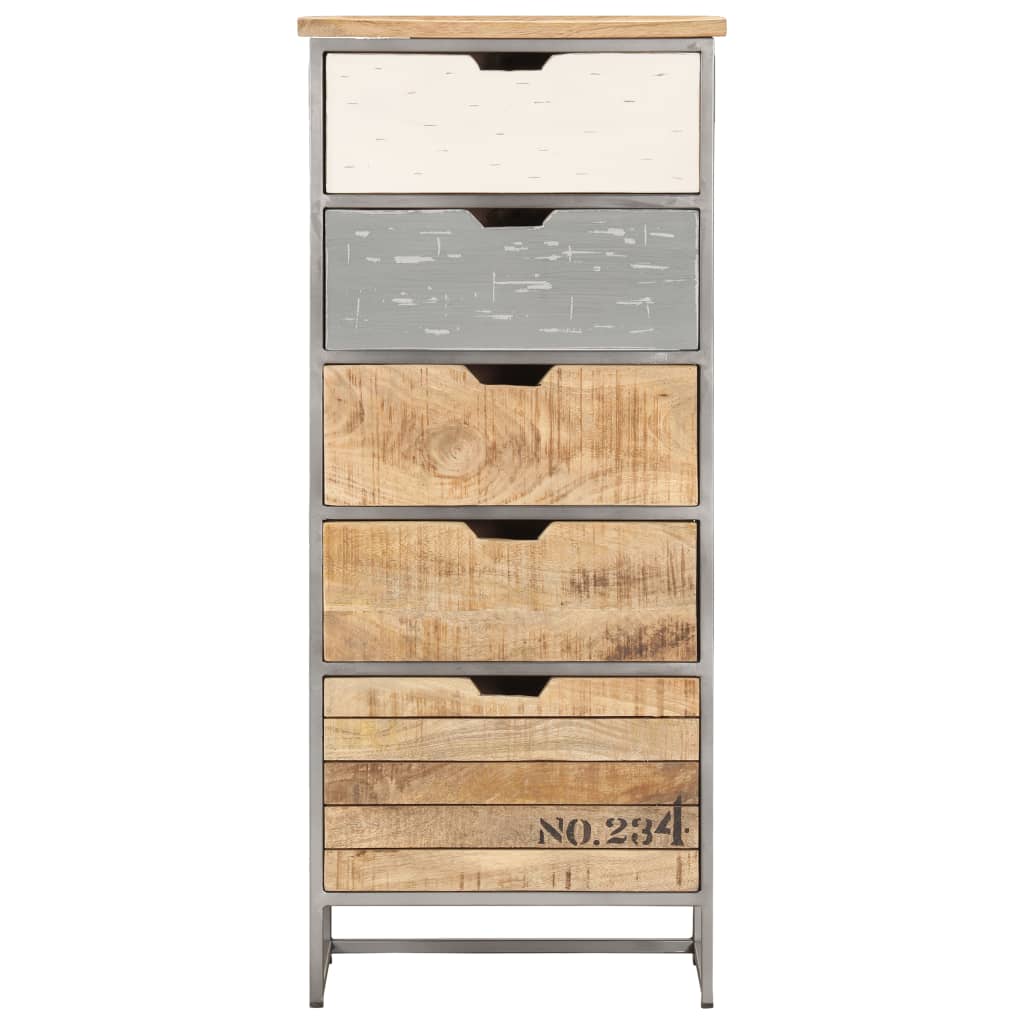Beistellschrank Mit Schubladen 45X30X105 Cm Mango Massivholz