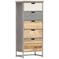 Beistellschrank Mit Schubladen 45X30X105 Cm Mango Massivholz