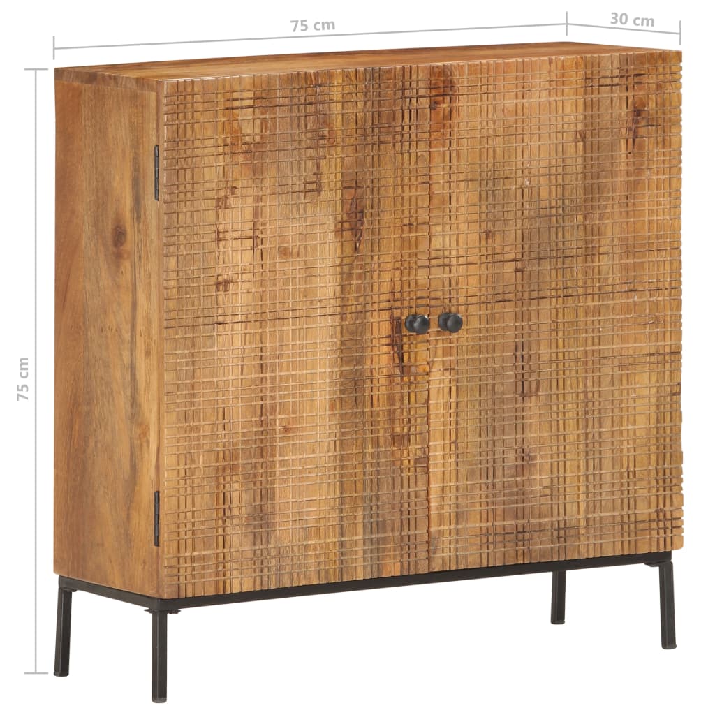 Sideboard 75 X 30 X 75 Cm Massivholz Mango