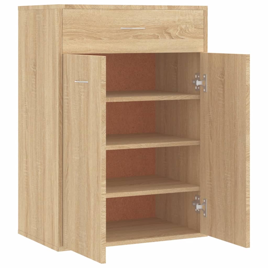 Schuhschrank Sonoma-Eiche 60X35X84 Cm Holzwerkstoff Sonoma Eiche