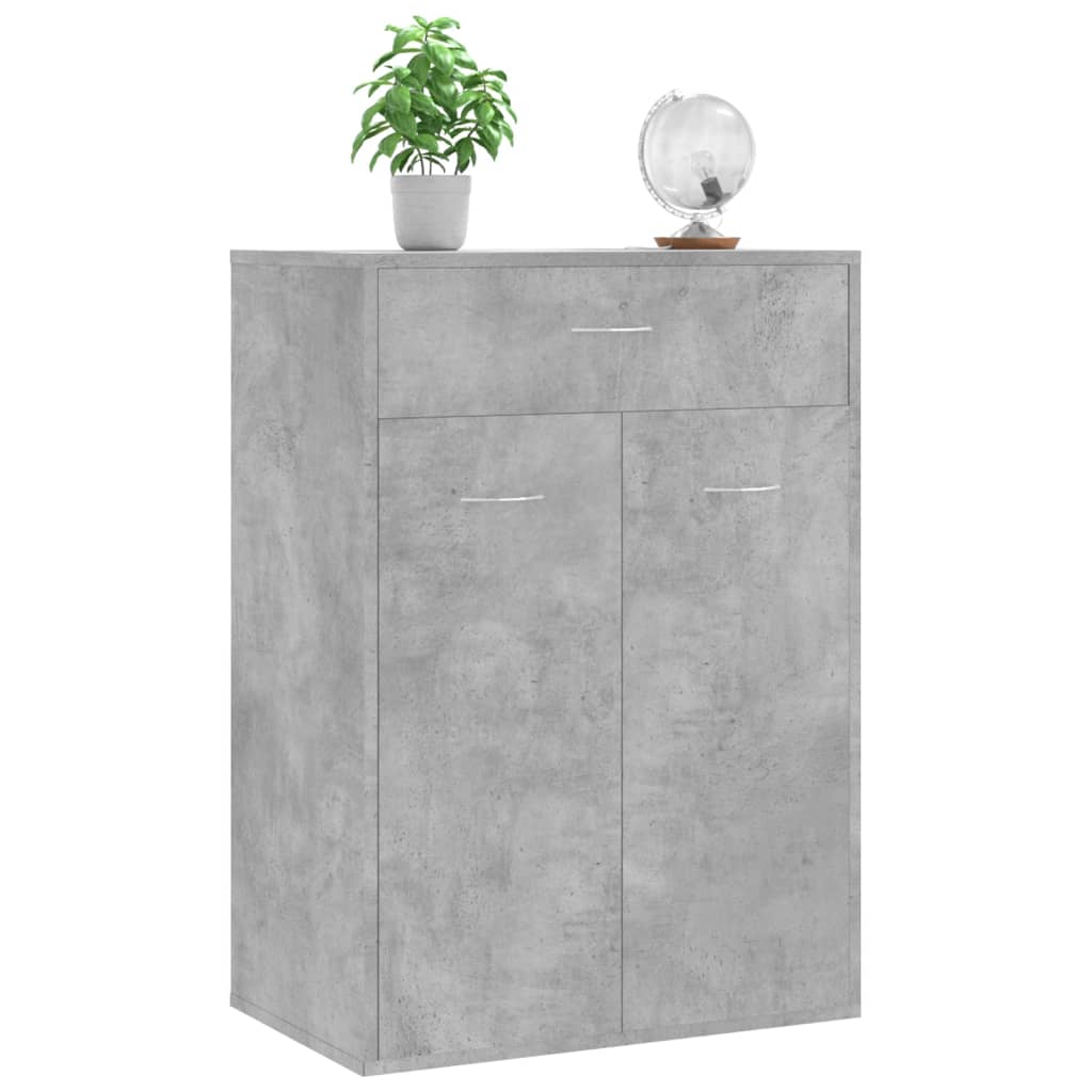 Schuhschrank 60X35X84 Cm Holzwerkstoff Betongrau